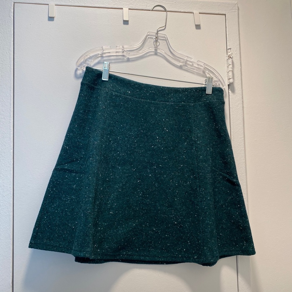 Speckled wool mini skirt